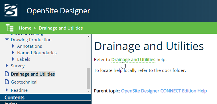 Help - Drainage and Utilities Help - Drainage and Utilities